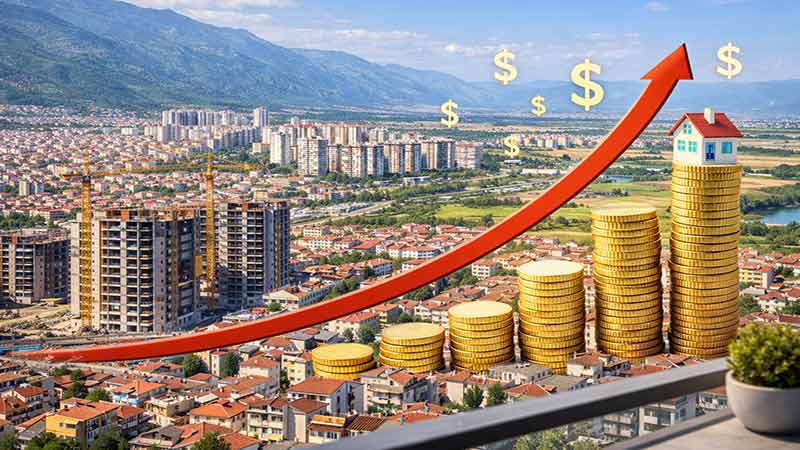 قیمت آپارتمان در بورسا ترکیه ؛ رشد قیمت‌ها در سال‌های اخیر