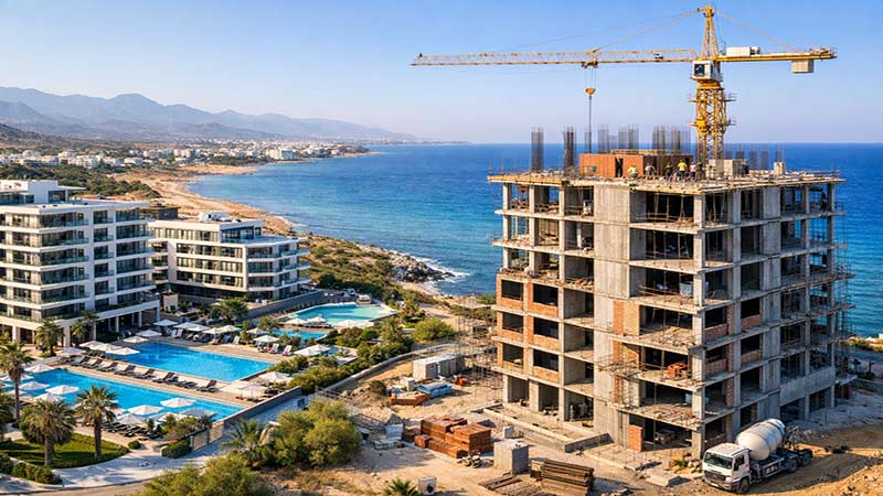 قیمت آپارتمان در قبرس شمالی ؛ سرمایه‌گذاری در آپارتمان‌های نیمه ساخته