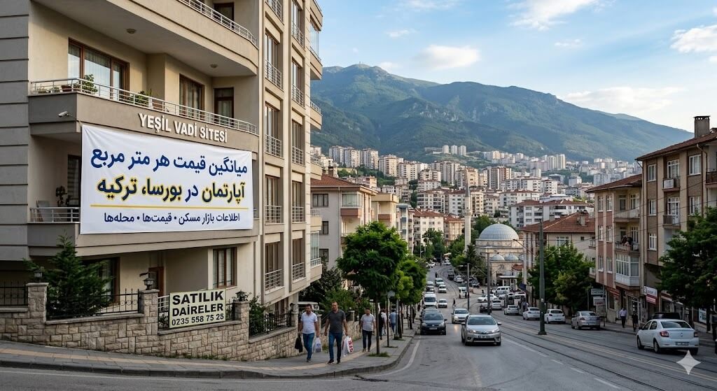 قیمت آپارتمان در بورسا ترکیه ؛ قیمت هر متر مربع ملک